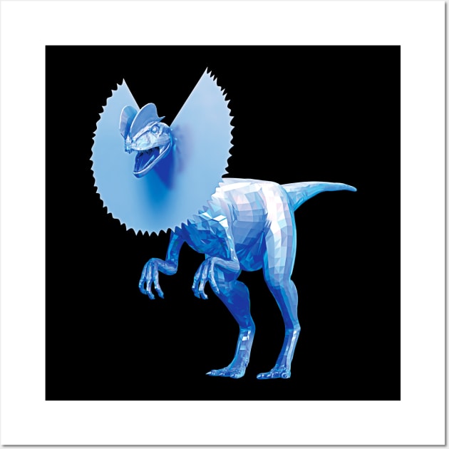 SHINY BLUE DINOSAUR Wall Art by hiki_komori